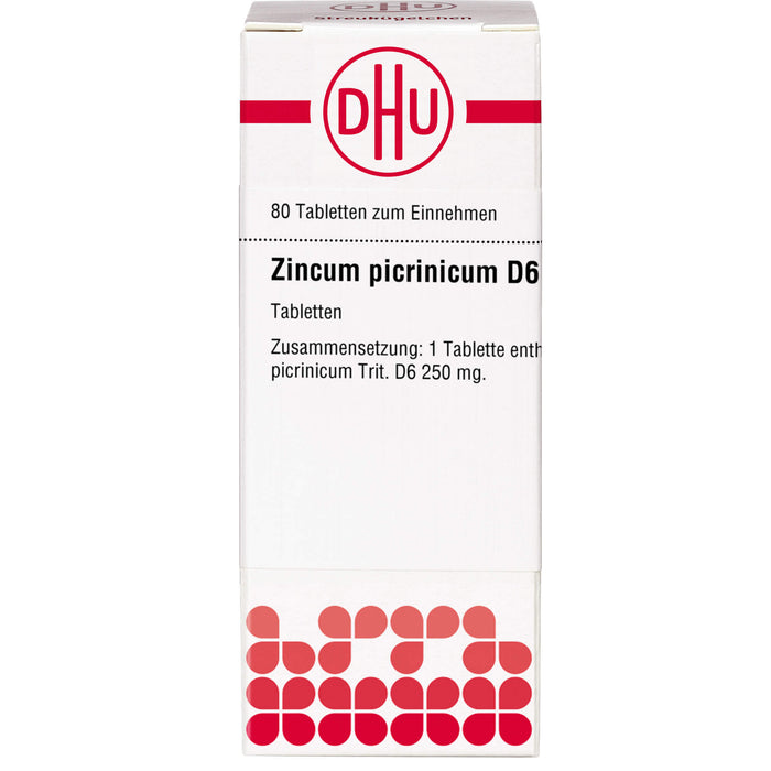 DHU Zincum picrinicum D6 Tabletten, 80 St. Tabletten