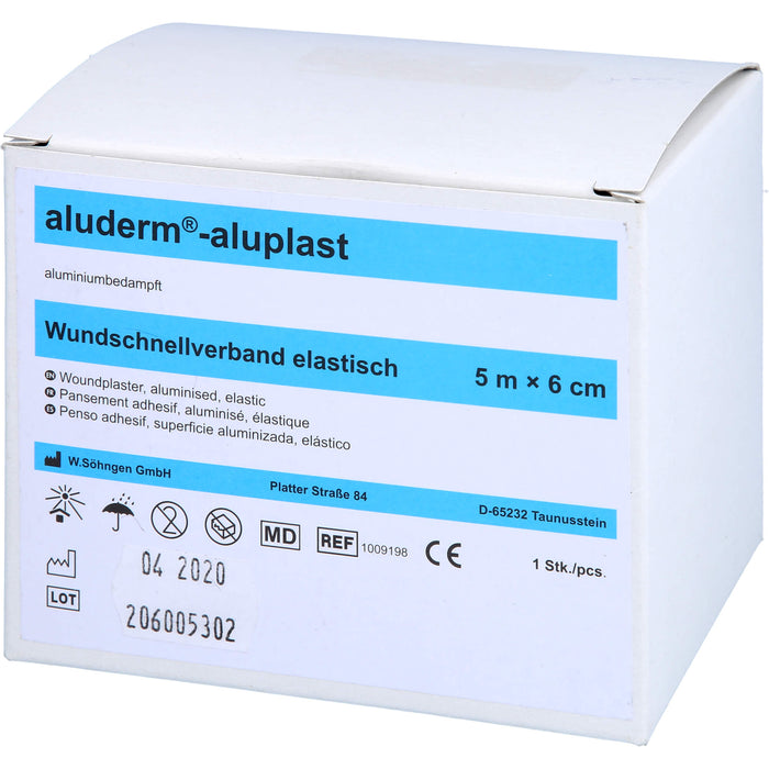 Aluderm Aluplast elastische Wundauflage 5 m x 6 cm, 1 pc Pansement