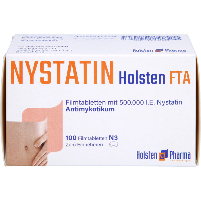 Nystatin Holsten Filmtabletten  Antimykotikum, 100 pcs. Tablets