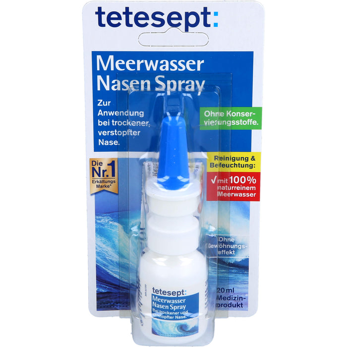 tetesept Meerwasser Nasenspray bei trockener, verstopfter Nase, 20 ml Lösung