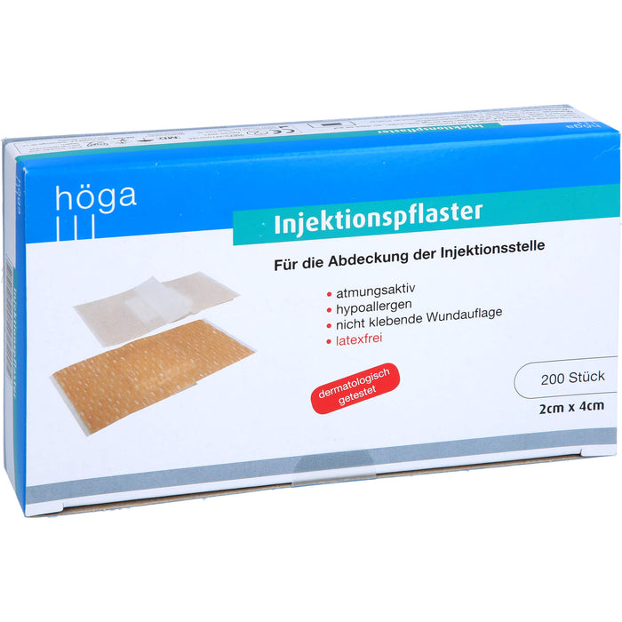 Injektionspflaster hypoallergen 2x4cm, 200 St PFL