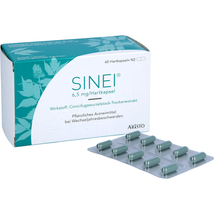 ARISTO SINEI 6,5 mg Hartkapseln bei Wechseljahresbeschwerden, 60 pc Capsules