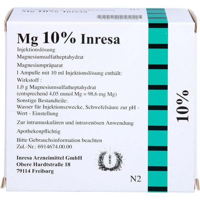 MG 10% Inresa Injektionslösung, 10 pcs. Ampoules