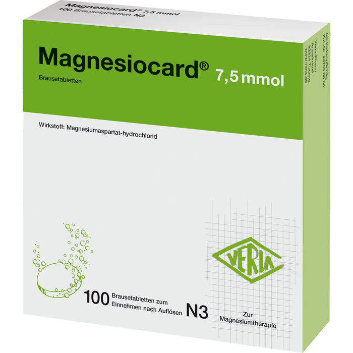 Magnesiocard 7,5 mmol, Brausetabletten, 100 St. Tabletten