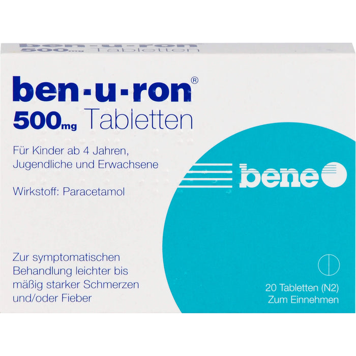 Ben-u-ron 500 mg Tabletten, 20 pcs. Tablets