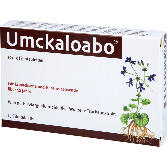 Umckaloabo 20 mg Filmtabletten, 15 pcs. Tablets