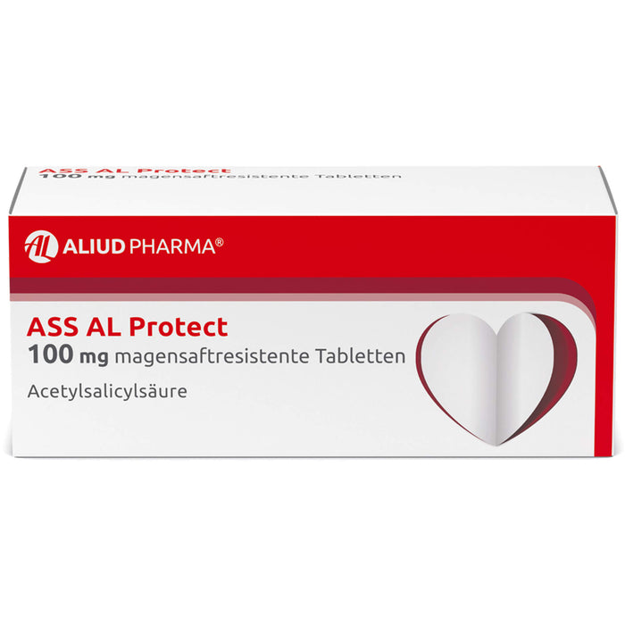 ASS AL Protect 100 mg magensaftresistente Tabletten zur Thrombozytenaggregationshemmung, 50 pcs. Tablets