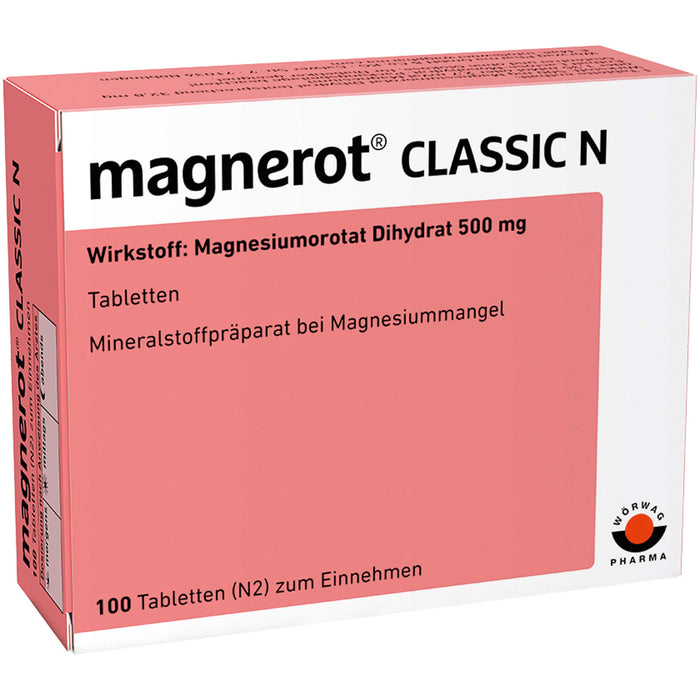 magnerot Classic N Tabletten bei Magnesiummangel, 100 St. Tabletten