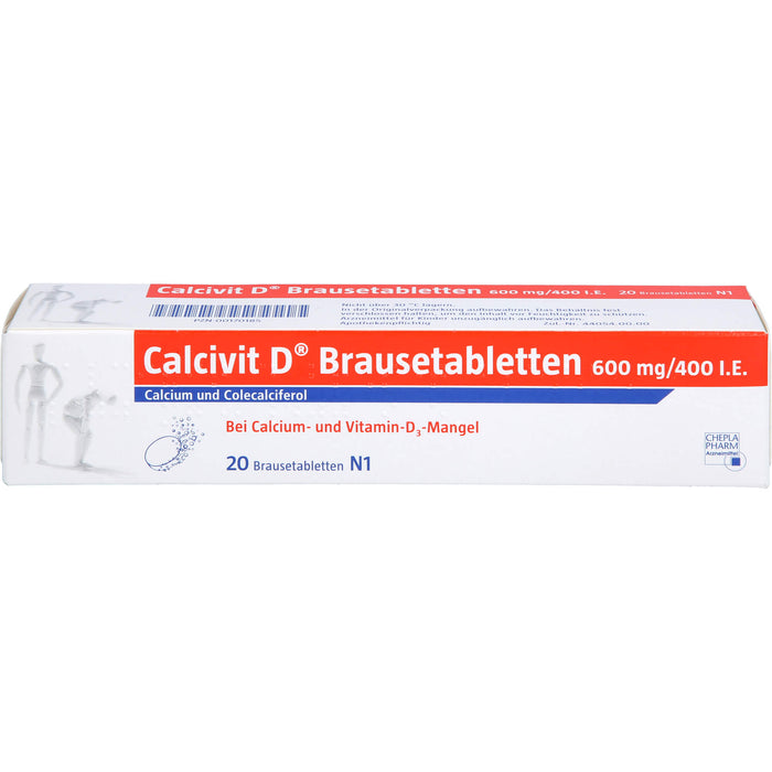 Calcivit D Brausetabletten 600 mg/400 I.E., 20 pc Tablettes