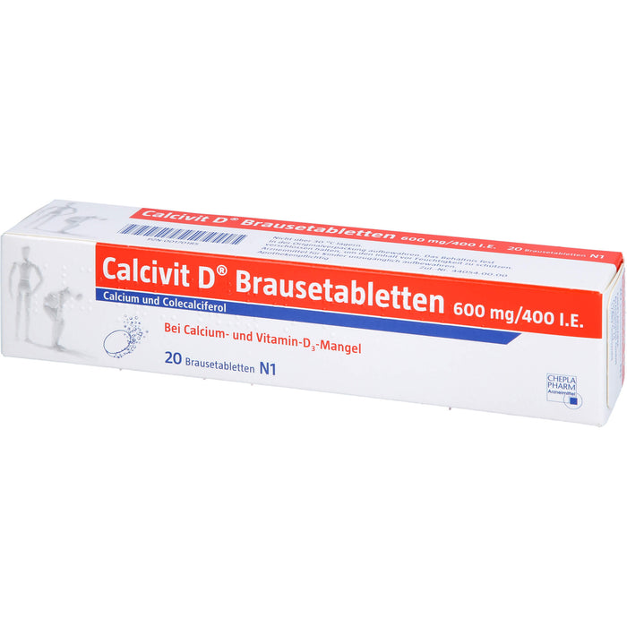 Calcivit D Brausetabletten 600 mg/400 I.E., 20 pcs. Tablets