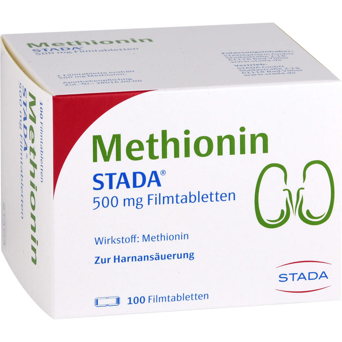 Methionin STADA 500 mg Filmtabletten zur Harnansäuerung, 100 pc Tablettes