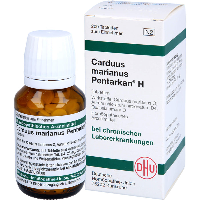 DHU Carduus marianus Pentarkan H Tabletten, 200 pc Tablettes