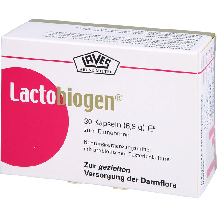 Lactobiogen Kapseln zur gezielten Versorgung der Darmflora, 30 St. Kapseln