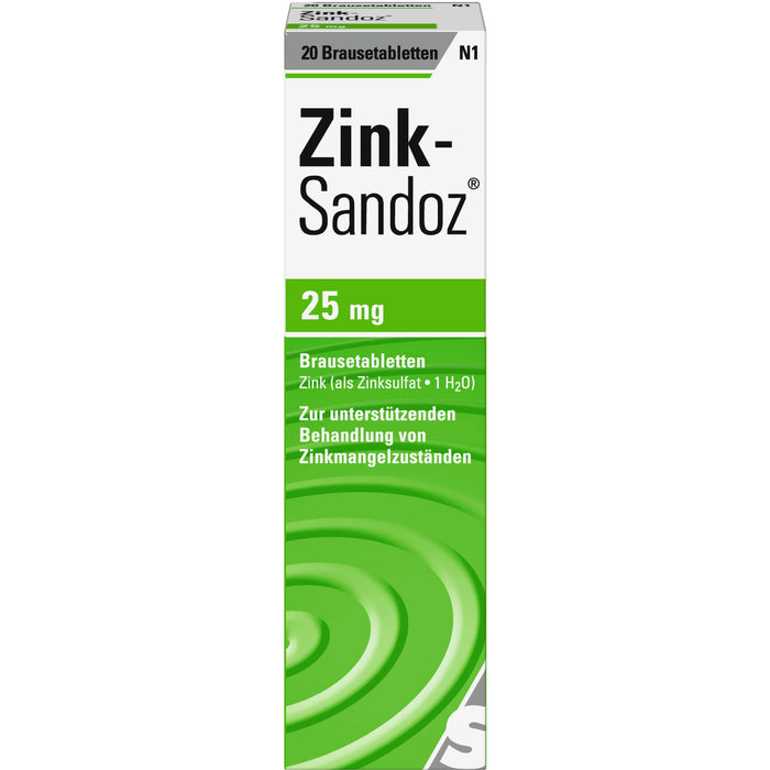 Zink-Sandoz 25 mg Brausetabletten, 20 pcs. Tablets