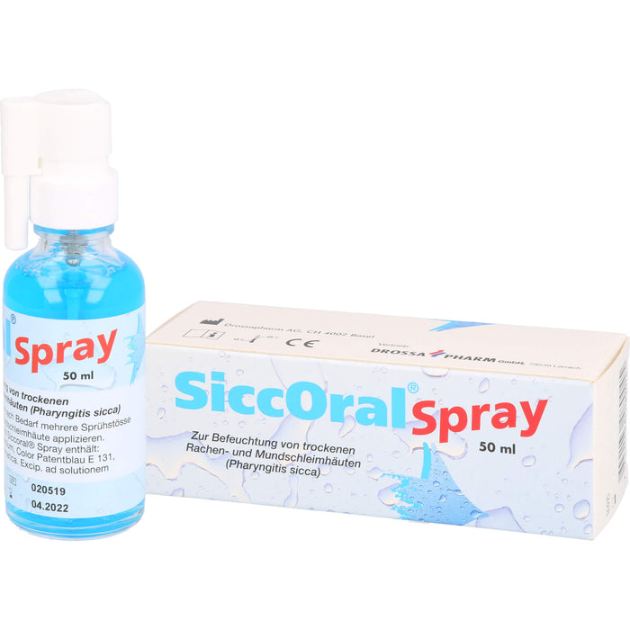 SiccOral Spray zur Befeuchtung von trockenen Mund- und Rachenschleimhäuten, 50 ml Solution