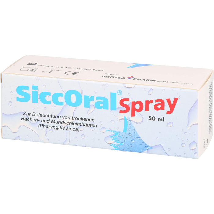 SiccOral Spray zur Befeuchtung von trockenen Mund- und Rachenschleimhäuten, 50 ml Solution