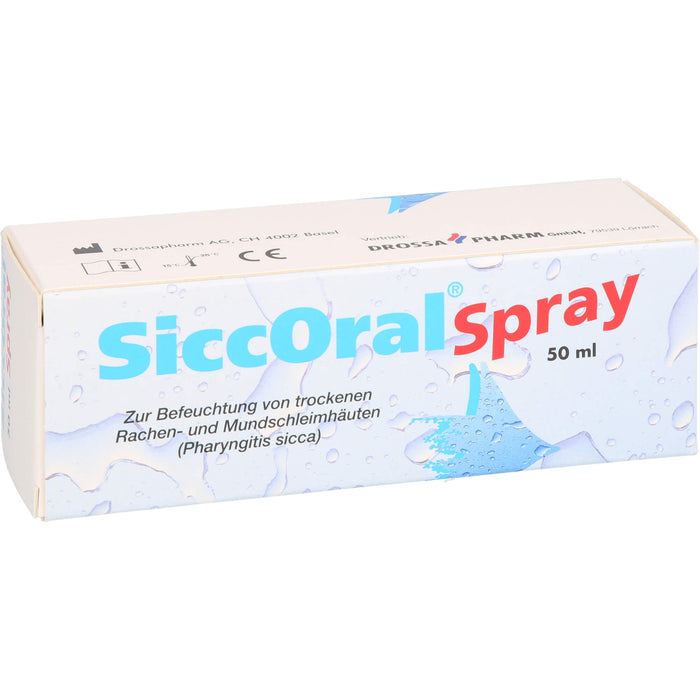 SiccOral Spray zur Befeuchtung von trockenen Mund- und Rachenschleimhäuten, 50 ml Solution