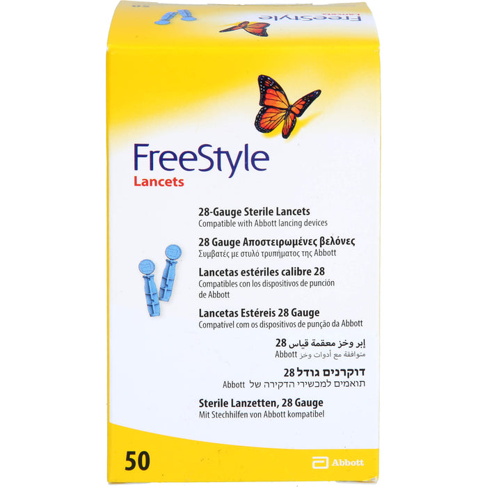 FreeStyle sterile Lanzetten, 28 Gauge mit Stechhilfen von Abbott kompatibel, 50 pc Accessoire