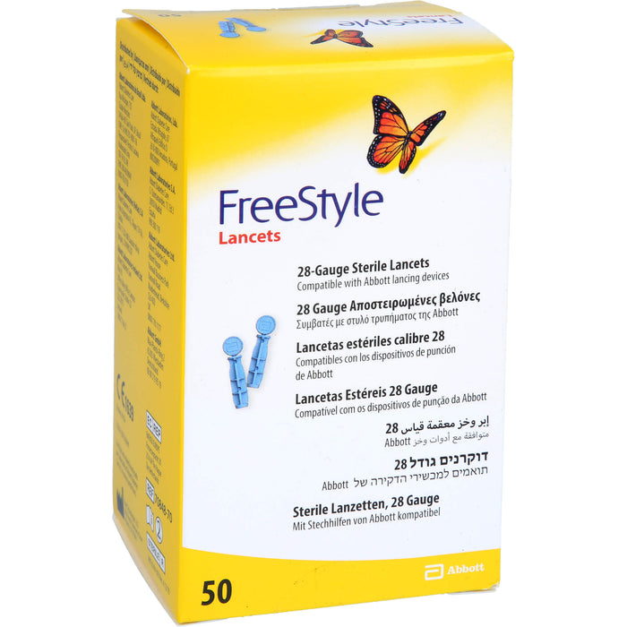 FreeStyle sterile Lanzetten, 28 Gauge mit Stechhilfen von Abbott kompatibel, 50 pc Accessoire