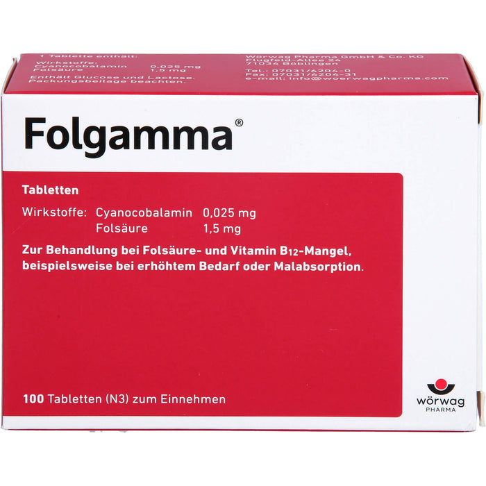 Folgamma Tabletten, 100 St TAB