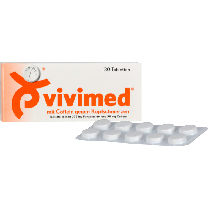 vivimed mit Coffein gegen Kopfschmerzen Tabletten, 30 pcs. Tablets