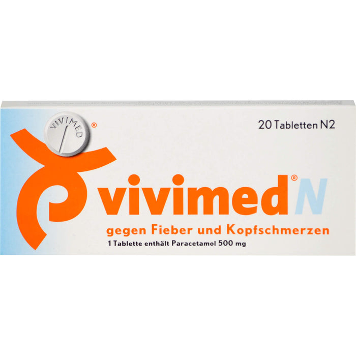 vivimed N gegen Fieber und Kopfschmerzen, 20 pcs. Tablets