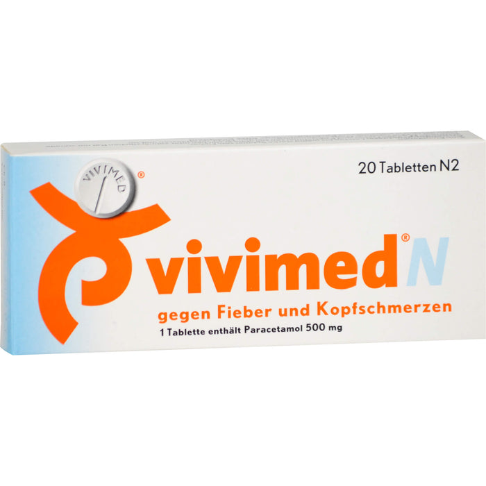 vivimed N gegen Fieber und Kopfschmerzen, 20 pc Tablettes