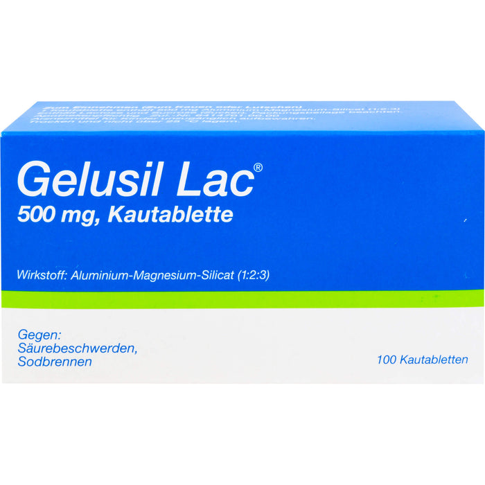 Gelusil Lac Kautabletten gegen Säurebeschwerden, Sodbrennen, 100 pcs. Tablets