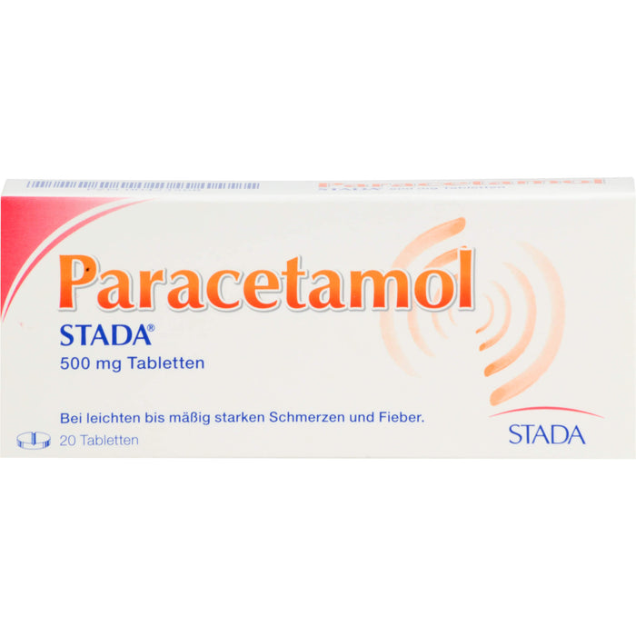 Paracetamol STADA 500 mg Tabletten bei Schmerzen und Fieber, 20 pcs. Tablets