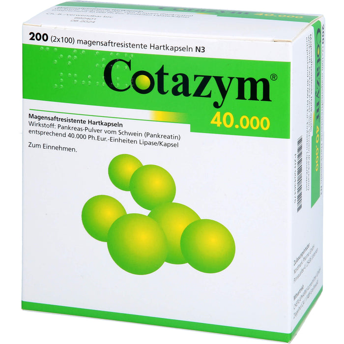 Cotazym 40.000, Magensaftresistente Hartkapseln, 200 pcs. Capsules