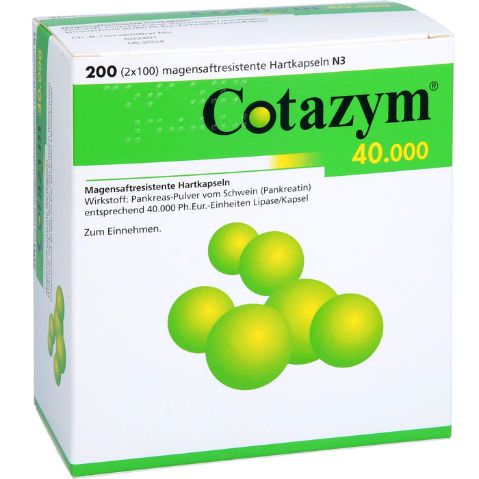 Cotazym 40.000, Magensaftresistente Hartkapseln, 200 pcs. Capsules