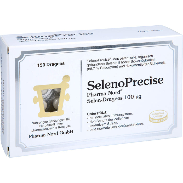 SelenoPrecise Pharma Nord Selen-Dragees 100 ug, 150 pcs. Tablets