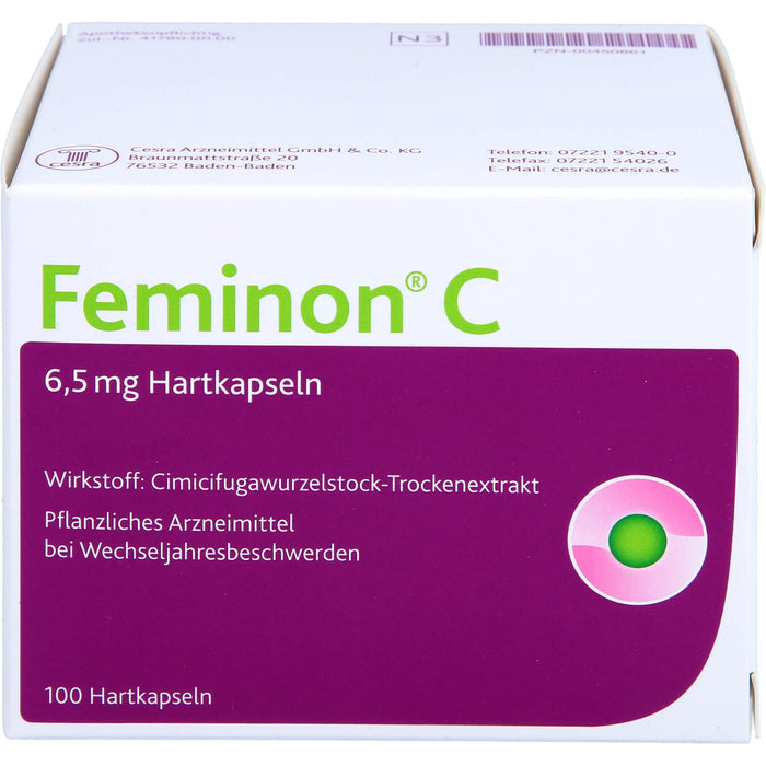 Feminon C Kapseln bei Wechseljahresbeschwerden, 100 pc Capsules