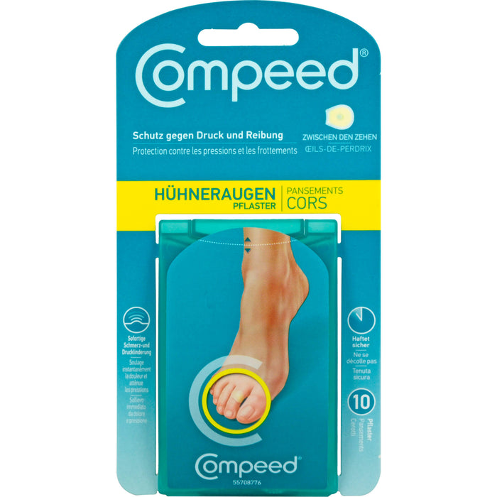 Compeed Hühneraugen-Pflaster gegen Druck und Reibung, 10 St. Pflaster