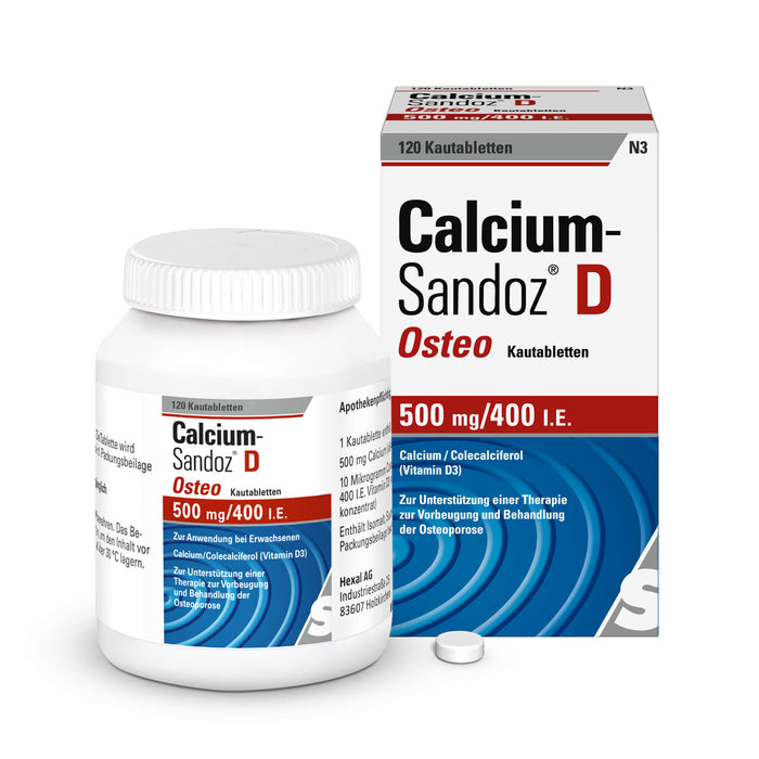 Calcium-Sandoz D Osteo Kautabletten, 120 pc Tablettes