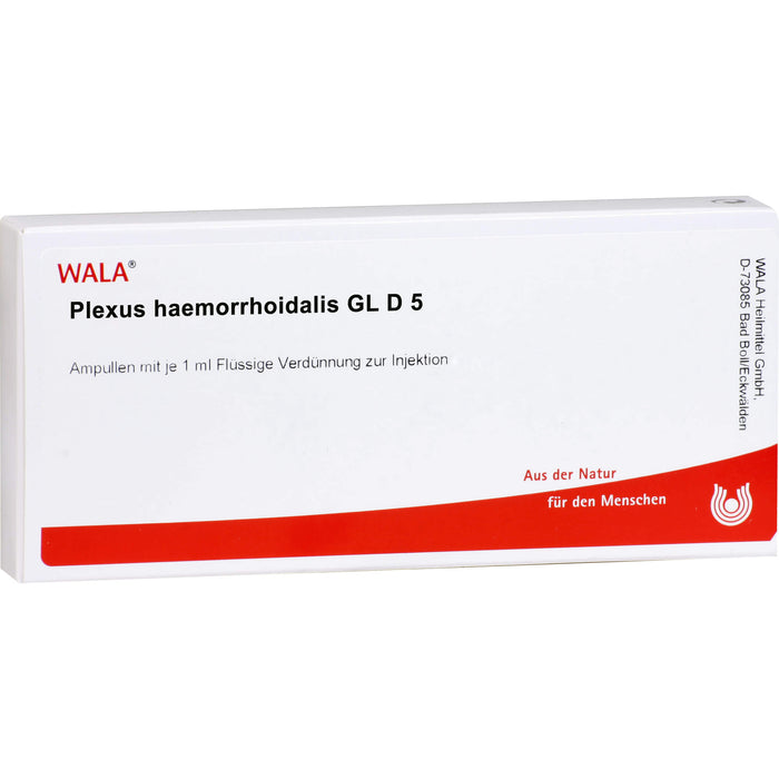 Plexus haemorrhoidalis Gl D5 Wala Ampullen, 10X1 ml AMP