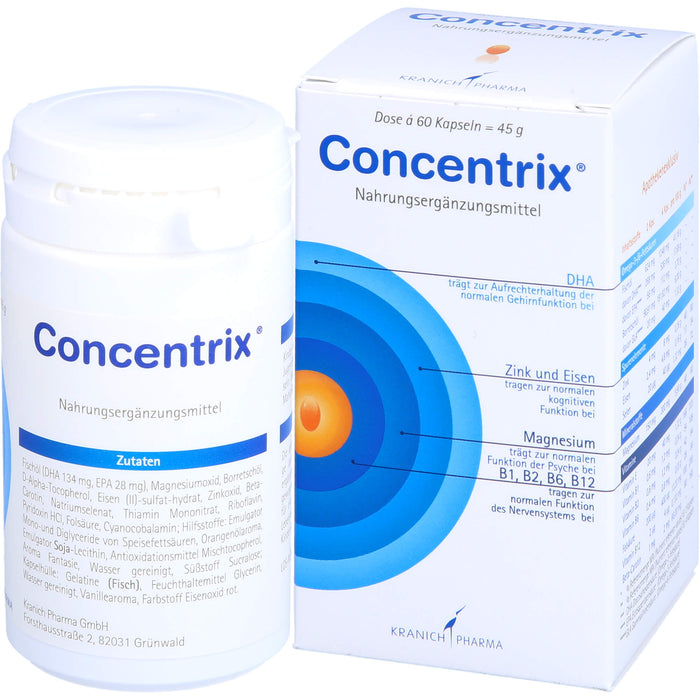 Concentrix Kapseln für Konzentration und Aufmerksamkeit, 60 pcs. Capsules