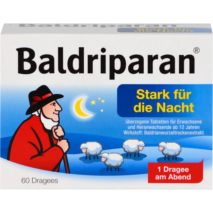 Baldriparan stark für die Nacht Dragees, 60 St. Tabletten