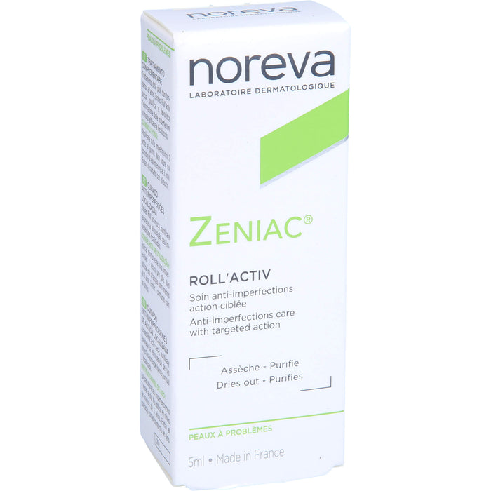 Noreva Zeniac Roll'Activ zur speziellen Behandlung von einzelnen Pickeln, 5 ml Plume