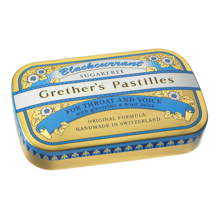 Grether's Pastilles Blackcurrant zuckerfrei, 60 g Pastilles