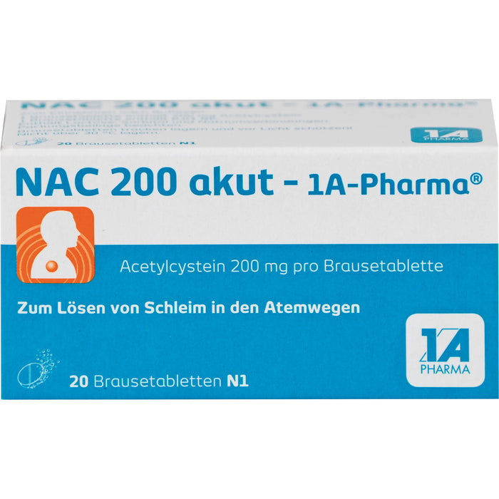 NAC 200 akut - 1 A Pharma, 20 pc Tablettes