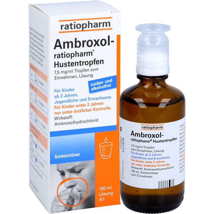 Ambroxol-ratiopharm Hustentropfen, 100 ml Lösung