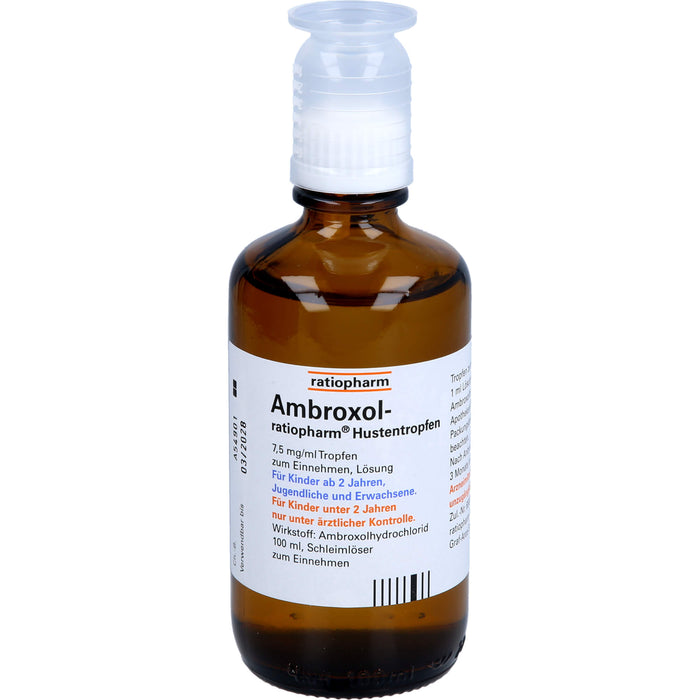 Ambroxol-ratiopharm Hustentropfen, 100 ml Solution