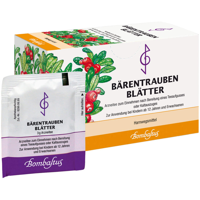 Bombastus Bärentraubenblätter Arzneitee, 20 pc Sac filtrant