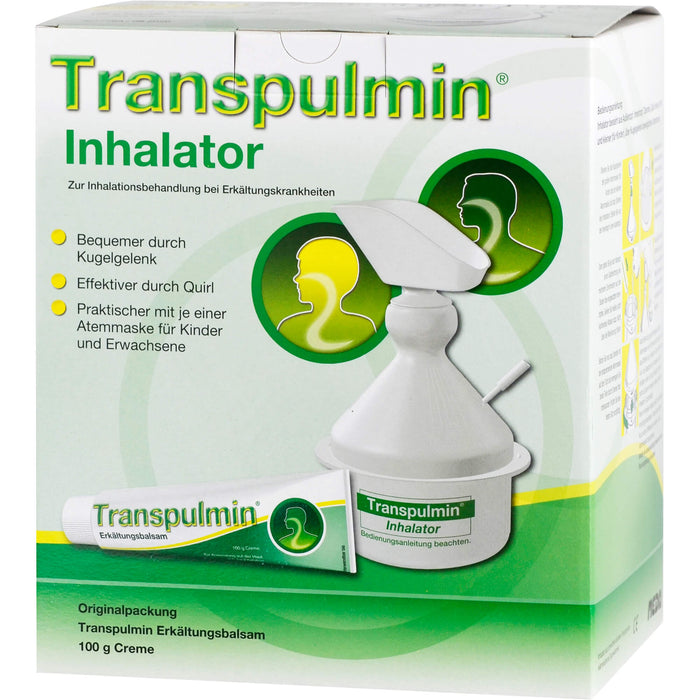 Transpulmin Erkältungsbalsam Creme mit Inhalator, 100 g Creme