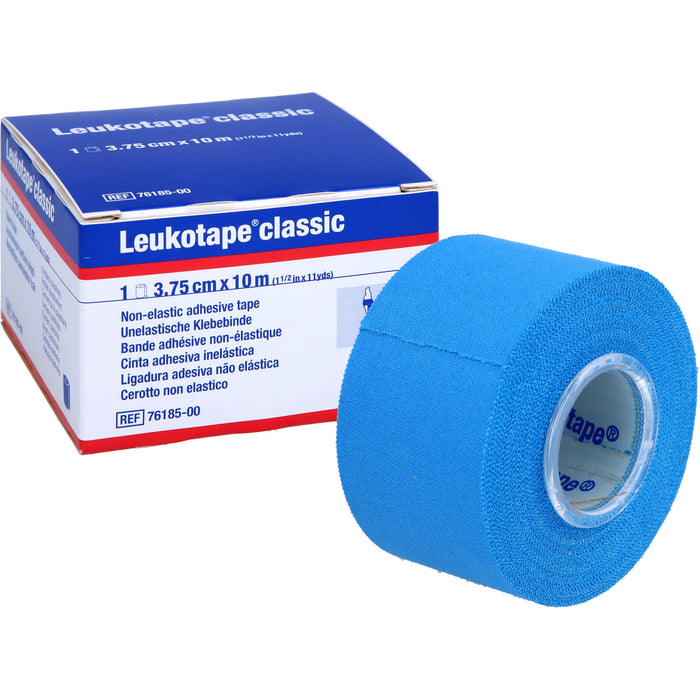 Leukotape Classic 3,75 cm x 10 m blau unelastische Klebebinde, 1 pcs. Pack