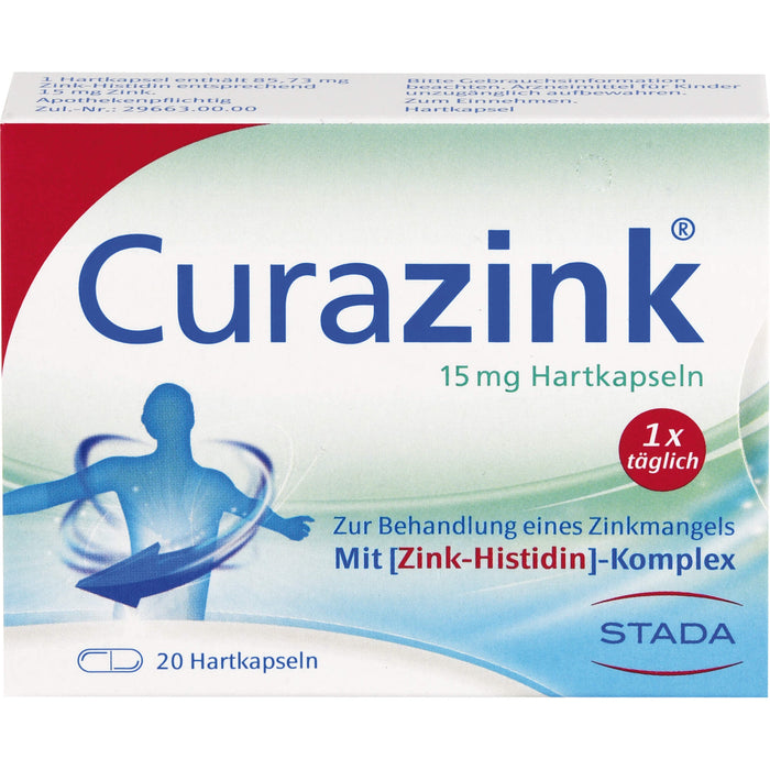 Curazink 15 mg Hartkapseln, 20 pcs. Capsules