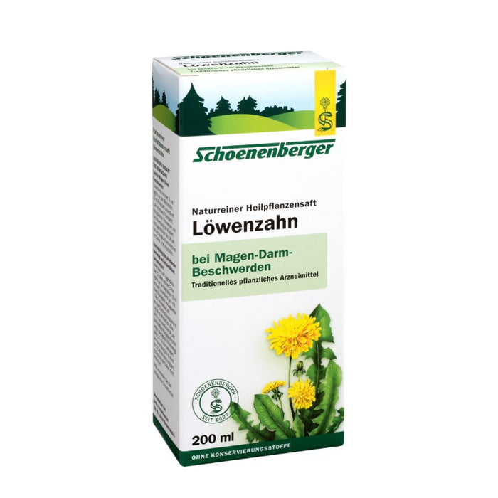 Schoenenberger Löwenzahn naturreiner Heilpflanzensaft, 200 ml Lösung