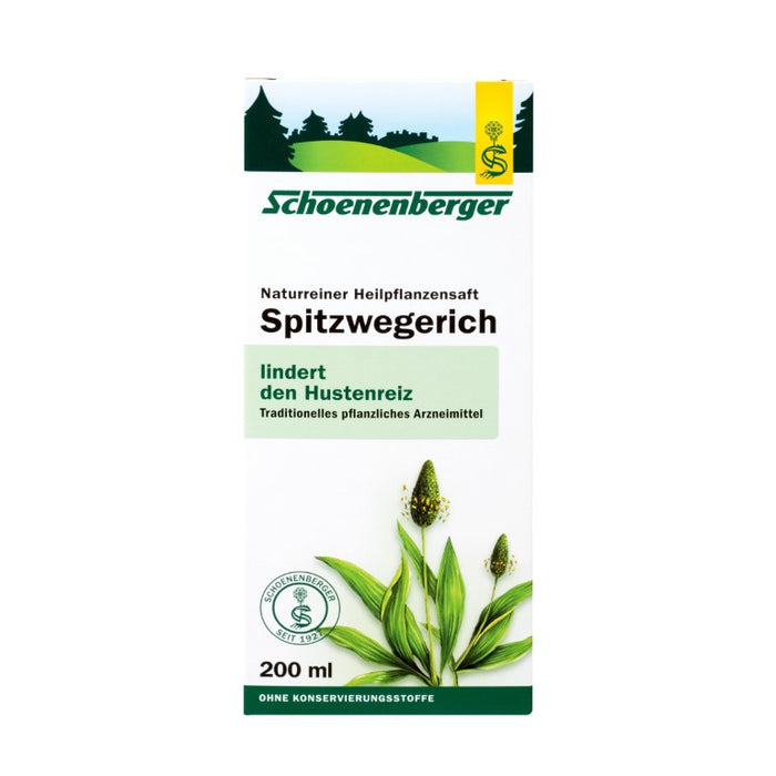 Schoenenberger Spitzwegerich naturreiner Heilpflanzensaft, 200 ml Solution