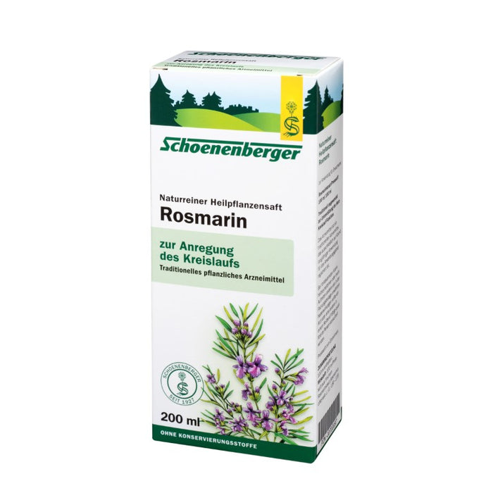 Schoenenberger Naturreiner Heilpflanzensaft Rosmarin, 200 ml Solution